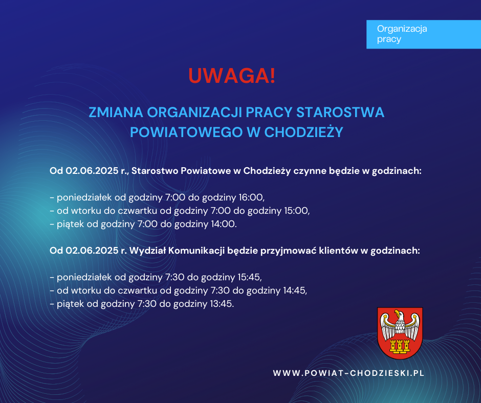 Zmiana godzin pracy